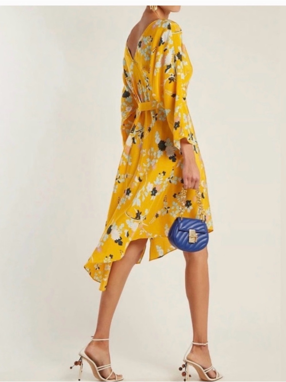 Diane Von Furstenberg Eloise Walden Marigold Midi Wrap Dress